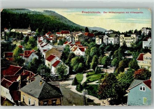 Friedrichroda Der Wilhelmsplatz mit Villen