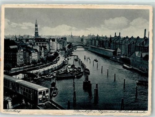 Hamburg Steinhöft u. Kajen m. Hochbahnstrecke