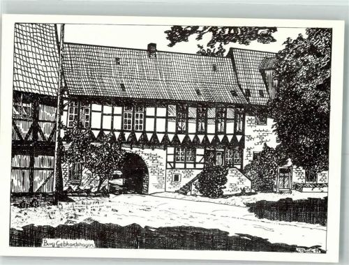Salzgitter Burg Gebhardshagen Herrenhaus Wasserburg sign.