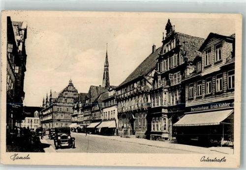 Hameln 1942 Osterstraße Hochzeitshaus Oldtimer Verlag Hermann Lorch 2929 Feldpost WK II