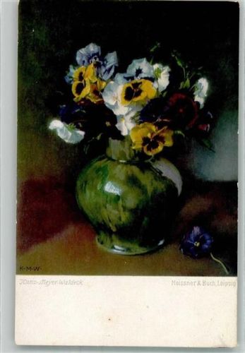 sign. Kunz-Meyer-Waldeck Serie 2603 Blumen in Vase