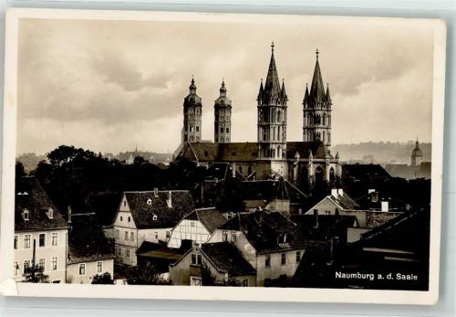 Naumburg 1935 Der Dom St. Peter und Paul über den Dächern der Altstadt Verlag Brück & Sohn Nr. 26397