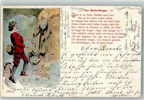 Hameln 1905 Text des Liedes Der Rattenfänger III Engel Himmelspforte