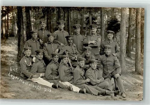 Hammelburg 1910 Eine Gruppe Landser in Uniform im Wald