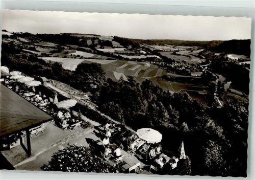 Langenburg Terrasse des Schlosscafes mit Bächlinger Tal
