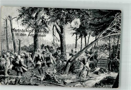 1915 Deutsche Soldaten im Nahkampf gegen Franzosen in den Argonnen M.B.L. 23 Feldpost WK I 1. Bayer. Res.-Korps