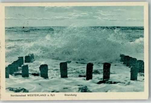 Westerland 1926 Brandung