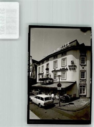 Rüdesheim Hotel Aumüller Foto Original aus Archiv eines Ansichtskartenverlags Ort handschriftlich