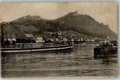 Königswinter 1909 Burg Drachenfels Drachenburg Dampfschiff