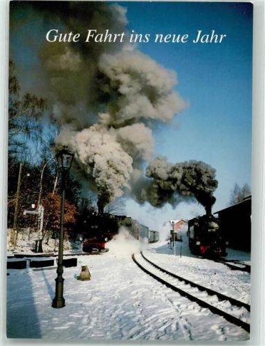 02763 O8801 Bertsdorf Foto AK Schmalspurbahn Zittau-Oybin im Winter Neujahr Fotograf Offenhauer VEB Bild und Heimat