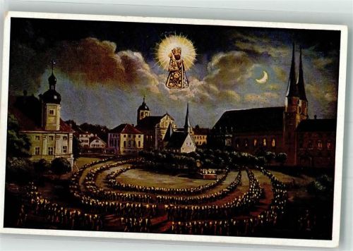 Altötting Lichterprozession um die Gnadenkapelle Gnadenbild