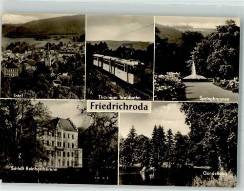 Friedrichroda Thüringer Waldbahn Springbrunnen Schloss Reinhardtsbrunn