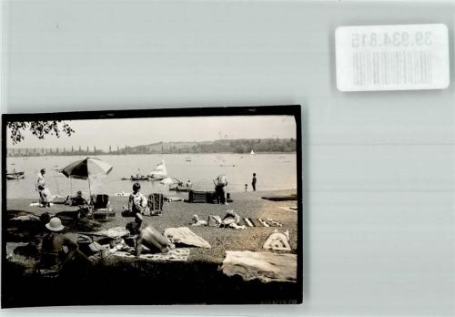 Waging Badestrand am Waginger See Foto Original aus Archiv eines Ansichtskartenverlags Ort handschriftlich