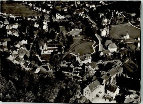 Bad Herrenalb Fliegeraufnahme vom Kurviertel Foto Original aus Archiv eines Ansichtskartenverlags Ort handschriftlich