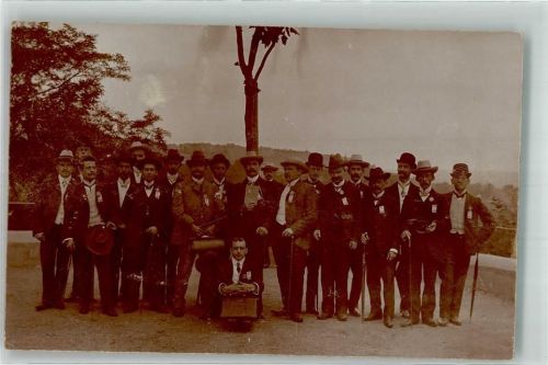 Saalfeld 1909 Ort handschriftlich Gruppenfoto