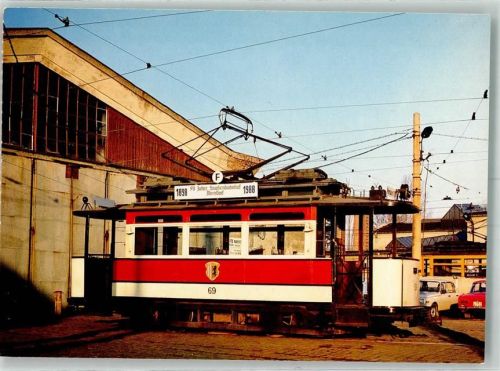 Limbach-Oberfrohna Straßenbahn Tw 69 90 Jahre 1898-1988 Auto Ort lt. Verlag
