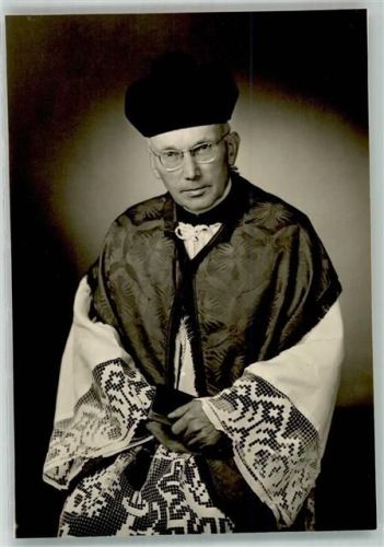 Wallersdorf 1964 Kirche Portrait Peter Zellner Ort handschriftlich
