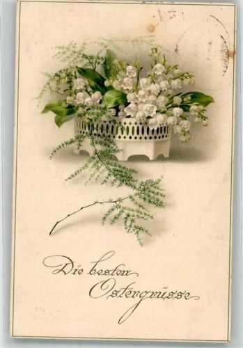 1916 Ostern Serie 2212 Maiglöckchen Korb