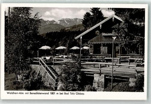 Waldherralm mit Benediktenwand Fotograf Max Lerpscher Hüttenstempel
