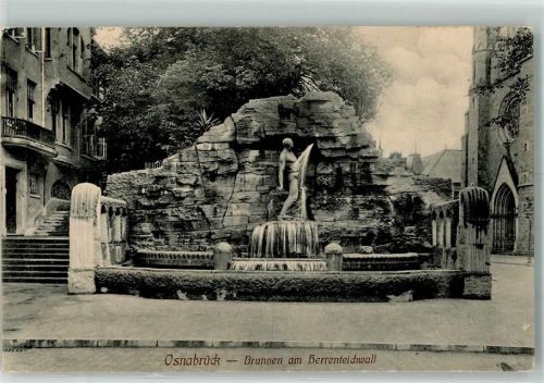 Osnabrück 1909 Brunnen am Herrenteichwall
