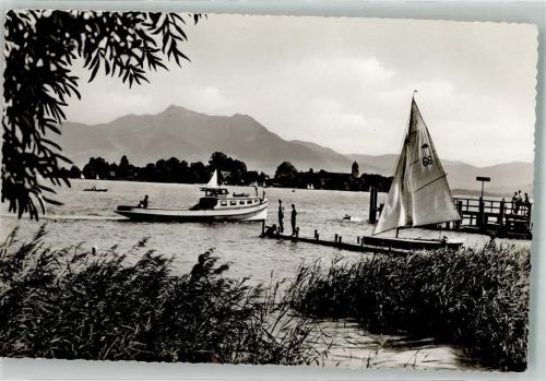 Gstadt 1955 Hafen Sportboot Segelboot Notopfermarke Berlin