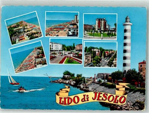 Lido di Jesolo e Pineta 1965 Leuchtturm Schwimmbad Strand Hotel
