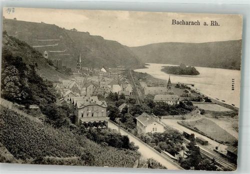 Bacharach 1908 Bahnhof Hotel Herbrecht