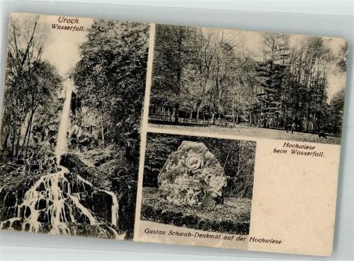 Urach Wasserfall Hochwiese Gustav-Schwabdenkmal