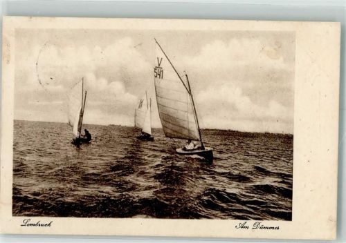 Lembruch 1929 Segelboote auf dem Dümmer See