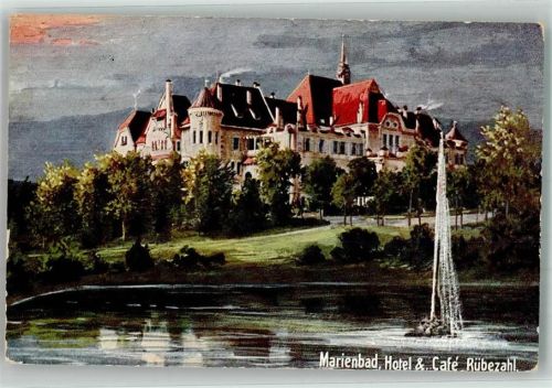 Marianske Lazne Marienbad 1910 Künstlerkarte Hotel Cafe Rübezahl