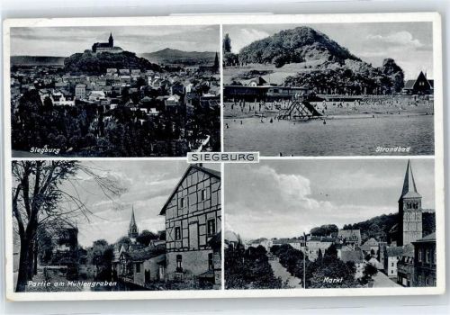 Siegburg Gesamtansicht, Strandbad, Mühlengraben, Markt