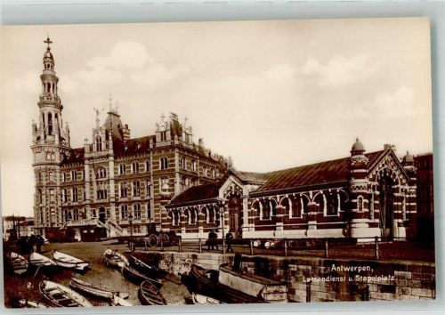 Antwerpen Anvers FOTO KEINE AK Hafen Lotsendienst Stapelplatz Trinks-Bildkarte Reihe 177 Bild 2