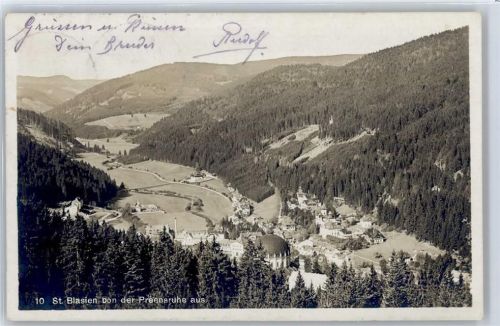 St. Blasien Blick von der Preensruhe
