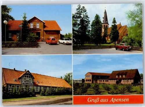 Apensen Gasthaus, Kirche, Schule