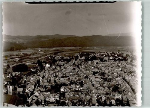 Bad Sooden-Allendorf Fliegeraufnahme der Altstadt mit Kirche St. Crucis Ort handschriftlich Foto Original aus Archiv eines Ansichtskartenverlags