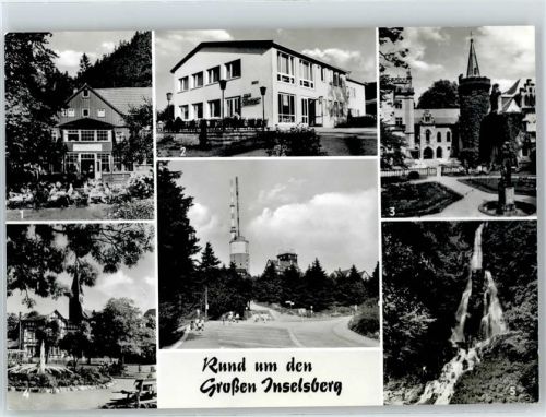 98599 O6083 Brotterode - Rund um den Großen Inselsberg, Massemühle Tabarz, FGDB-Erholungsheim Parkterrasse Fischbach, Schloß Reinhardsbrunn Friedrichroda, Trusetaler Wasserfall, Platz der Jugend