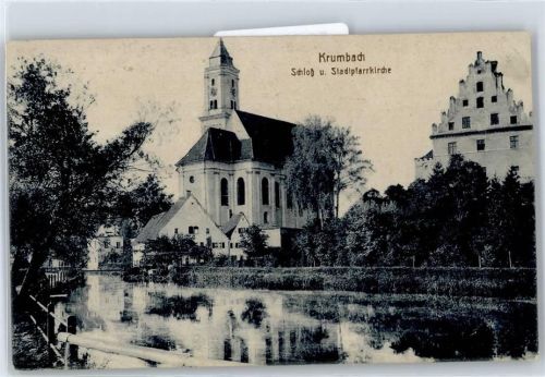 86381 W8908 Krumbach (Schwaben) - Stadtpfarrkirche, Schloß, Kammel
