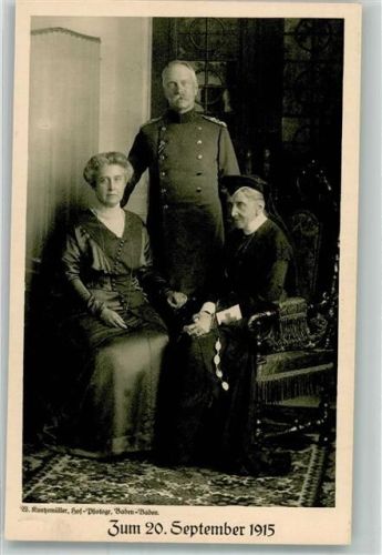 Foto Kuntzemüller W. Großherzog Friedrich v. Baden u. Familie Opfertag 20.9.1915
