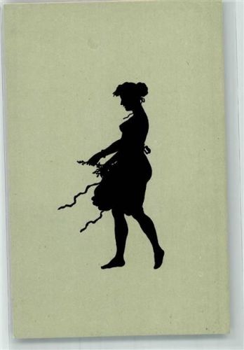 Oberons Geliebte aus Sommernachtstraum Schattenriß Karte Kunstwart Nr. 41
