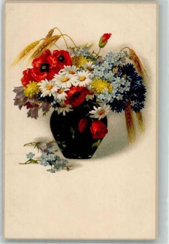 1918 Blumen in Vase Künstler Postkarten Serie 2250