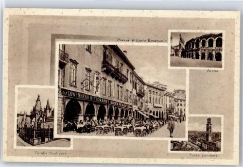 Verona Ristorante Birra Pedavena, Piazza Vittorio Emanuele, Torre Lamberti, Tombe Scaligere, Arena