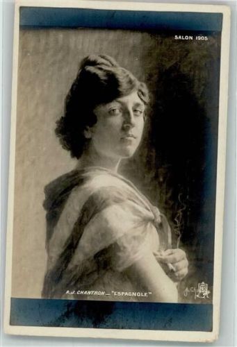 1900 Salon 1905 A.J. Chantron : Espangnole Tuck Serie VII Nr. 61
