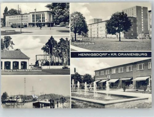 Hennigsdorf Bahnhof, Krankenhaus, Hafen, Friedrich-Engels-Strasse