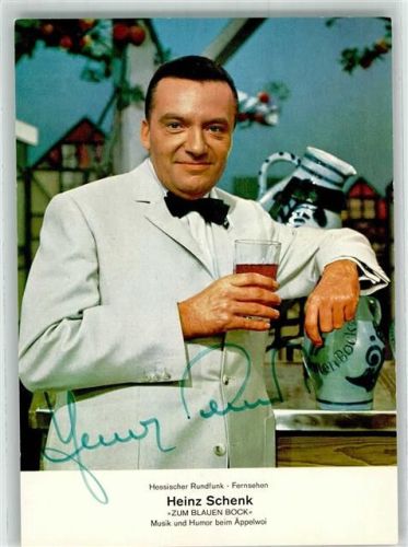 Heinz Schenk Moderator Zum Blauen Bock Autogramm