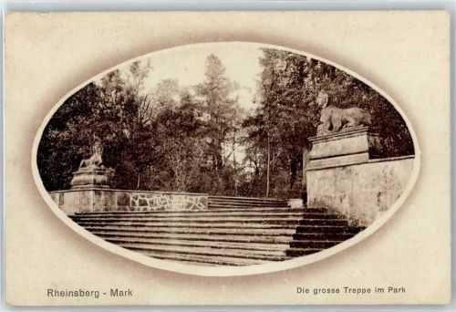 16818 O1950 Rheinsberg - Große Treppe im Park
