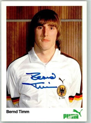 1982 Portrait des Handballnationalspielers Bernd Timm von den Reinickendorfer Füchsen mit Autogramm
