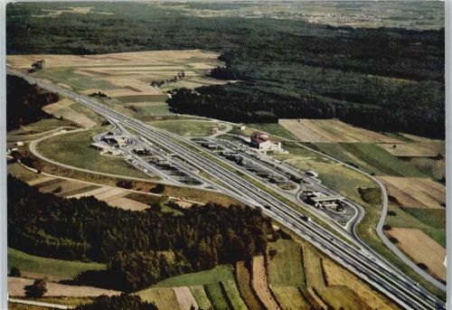 Weingartsgreuth Fliegeraufnahme, Autobahn-Raststätte Steigerwald