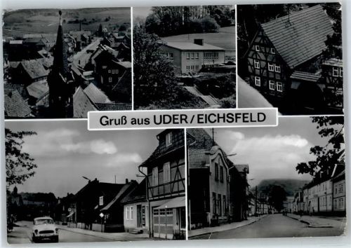 Uder Straße der Einheit, Blick zur Marienwand, FDGB-Ferienheim Solidarität, Altes Fachwerkhaus