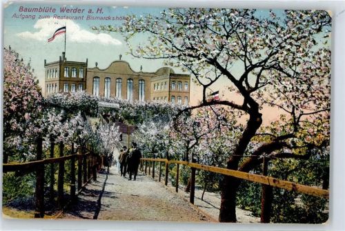 Werder Baumblüte, Aufgang zum Restaurant Bismarckshöhe