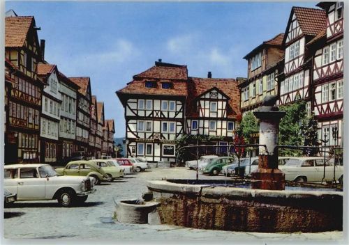 Bad Sooden-Allendorf Marktplatz, Brunnen, Gaststätte Treffpunkt